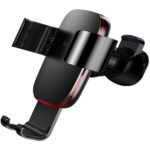 Baseus™ Metal Age Gravity Car Mount - Vent Clip Holder with 360 Degree Rotation - Steady Clamp for Bumpy Roads - Silicone Pad Protection