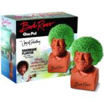 Bob Ross chia pet Pet with Seed Pack, Decorative Pottery Planter, Easy to Do and Fun to Grow, Novelty Gift