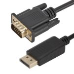 DisplayPort to VGA Cable Adapter Male to Male for Monitor, Projector, TV and More (6 Feet/1.8 Meters)