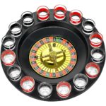 16 Shot Glass Casino Roulette Board for Parties & Drinking Game