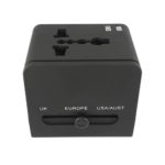 International Power Plug Travel Adapter with 2 USB Ports - Works for 150+ Countries